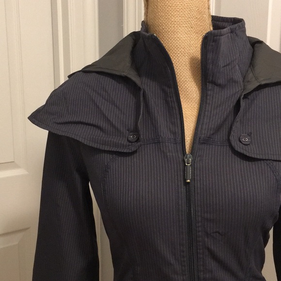 lululemon athletica Jackets & Blazers - 🎉 Lululemon Pinstripe Jacket With Removable Hood